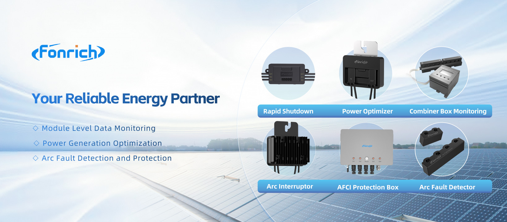 โซลูชันการปิดระบบอย่างรวดเร็วของ Fonrich AFCI เทคโนโลยีการปิดเครื่องอย่างรวดเร็วของ Fonrich AFCI เพื่อความปลอดภัย PV บนทางหลวง(pic1)